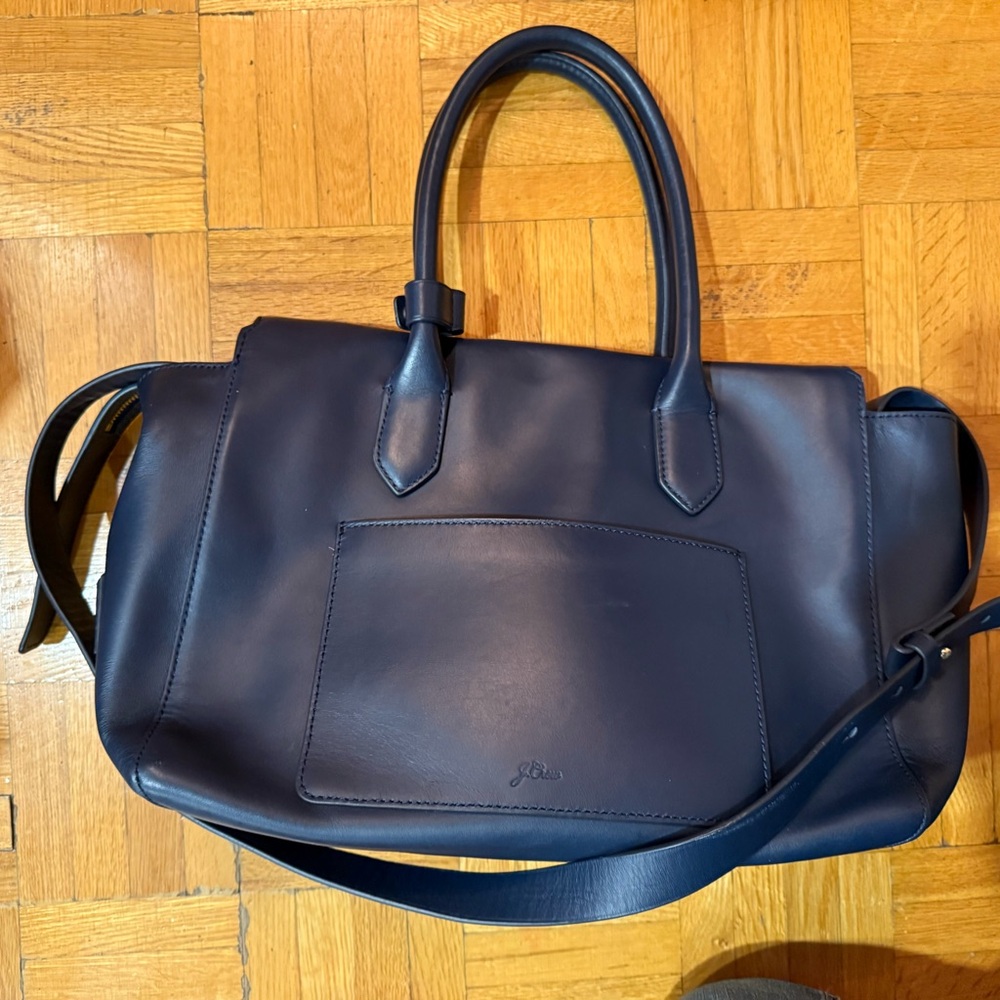 J.Crew blue leather bag